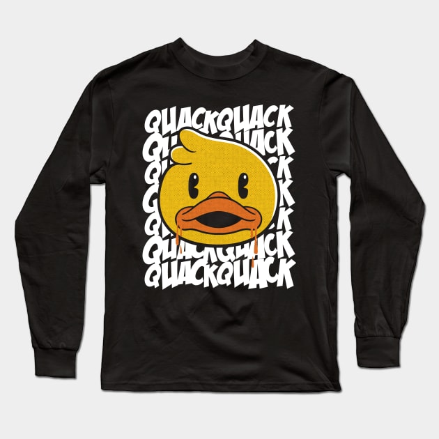 Rubber duck lol laughing out loud Long Sleeve T-Shirt by opippi